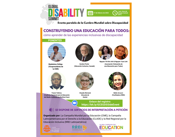 La RREI presentó experiencias de educación inclusiva en la Cumbre Global sobre Discapacidad